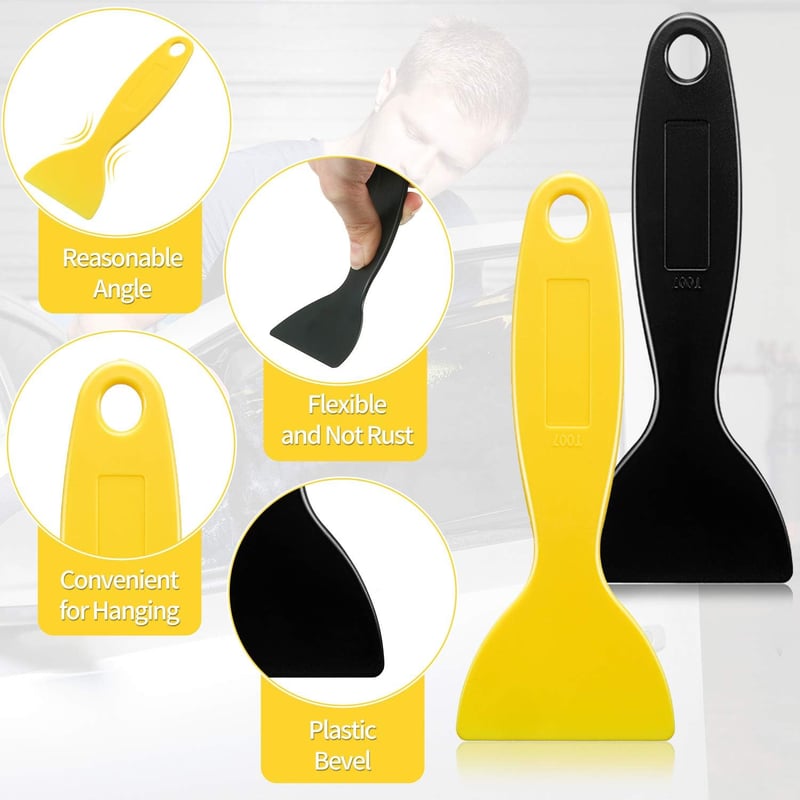 Mudder 12 db-os 3D Nyomtató Spatula Készlet - Műanyag Kaparó Eszköz Légbuborék Eltávolításhoz, Gyantához, Vinyl Fóliához, Gletteléshez - Fek