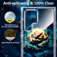 Samsung Galaxy S22 Ultra 5G átlátszó védőtok, sárgulásálló, vékony PC hátlappal 3