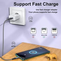 SIZUKA USB-A - Micro USB kábel, 2db, 0,5m, Újracsomagolt 4