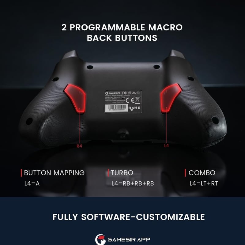 GameSir T4 Cyclone Pro Vezeték Nélküli Kontroller PC/Switch/Lite/OLED Platformokhoz, Hall-Effekt Joystick, Android/iOS/Windows Kompatibilis,