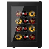 Vitrină de vinuri Cecotec Bolero GrandSommelier 1255 CoolCrystal E, 12 sticle, negru, rafturi metalice, touch — Ușor zgâriat (stare: vezi a 2-a imagine) 1