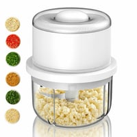 Mini Tocător Electric UNISOPH cu Capacitate de 350 ml și Cap cu 6 Lame – Pentru Ceapă și Legume — fără USB și lingură (stare: vezi a 2-a fotografie) 1