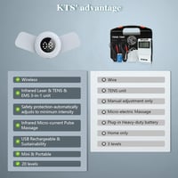 KTS 3 az 1-ben vezeték nélküli TENS/EMS készülék infravörös lézerrel, fájdalomcsillapításra és izomstimulálásra 4