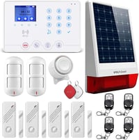 Wolf Guard W4Q-W06 WiFi + 4G Vezeték Nélküli Riasztórendszer Tuya Smartlife Applikációval, Napelemes Kültéri Szirénával, Ajtó/Ablak Érzékelő 1