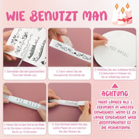 BOFUNX Arany Gyertyamatrica Szett Elsőáldozásra és Keresztelőre - 2 Tetoválás + 3 Betű- és Számmatrica 3