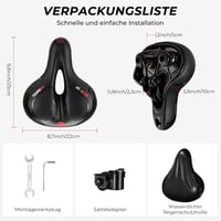 YOUNGDO ergonomikus gél kerékpár nyereg, lélegző férfi női bicikli nyereg - red 15