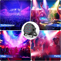 DELIBANG DMX512 RGB LED Par Lámpa Szett - 36 LED-es Diszkó Fény Távirányítóval - Színpadi Világítás Bulikhoz, Koncertekhez, Esküvőkre - 8 db 7