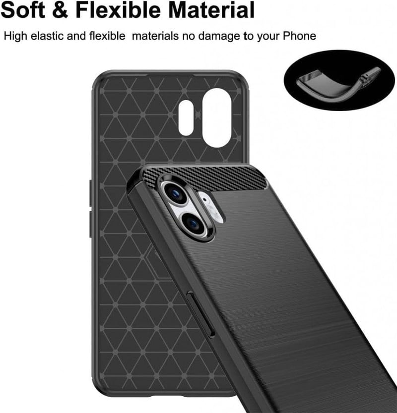 Nothing Phone 2 Fekete Ütésálló Ultravékony Védőtok
