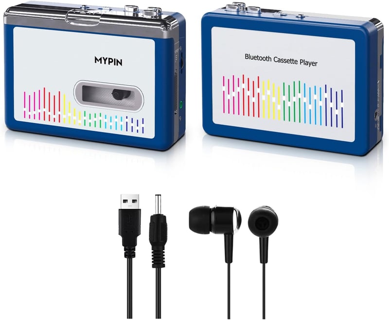 MYPIN Bluetooth kazettás walkman - MP3 konvertáló és lejátszó 3,5mm-es kimenettel