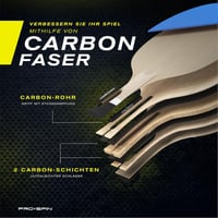 PRO-SPIN Kék Limitált Kiadású Karbon Asztalitenisz Ütő Prémium Gumival és Tokkal 5