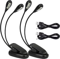 GERUI 2 db Zeneállvány LED Lámpa 8 LED-del - USB Kábeles, 2 Fokozatú Fényerőszabályzós Olvasólámpa Zongorához, Íróasztalhoz, Kottaállványhoz 1