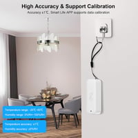 eMylo Zigbee Hőmérséklet és Páratartalom Érzékelő - Tuya Smart Kompatibilis Vezeték Nélküli Mérő Riasztással és Adattárolással - Alexa és Go 7