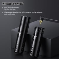 TATELF Vezeték Nélküli Tetoválógép Szett - 1800 mAh Akkumulátor, 20 Tűpatron, 100 Gépvédő, Gyakorlóbőr 3