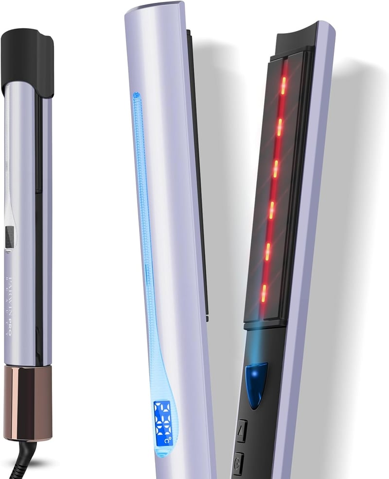 PARWIN PRO BEAUTY Infravörös Ionos Hajvasaló és Hajgöndörítő 2-in-1, 14 Hőfokozat 100-230°C, Antisztatikus Hatás, Kerámia Bevonat, Rózsaszín