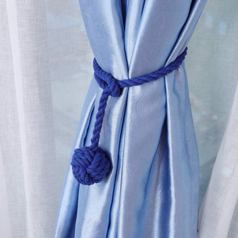 Elegáns kék függönykötő szett - 2 db, 60 cm-es kötél