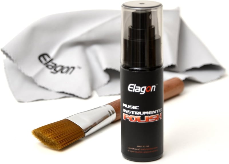 Elagon Guitar Pro Care Kit - Gitárápoló készlet húrtisztítóval, húrkészlettel, 8 imbuszkulccsal, húrtekerővel, húrvágóval és akciómérővel