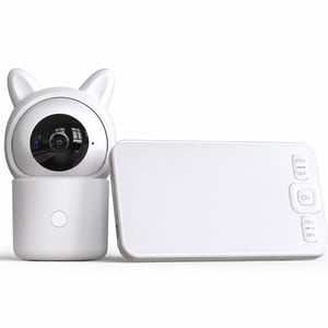 ieGeek 1080P kamera za nadzor bebe bez 5-inčnog zaslona (nepotpuno), PTZ rotacija 360° — Zaslon nedostaje (stanje: vidi 2. sliku)