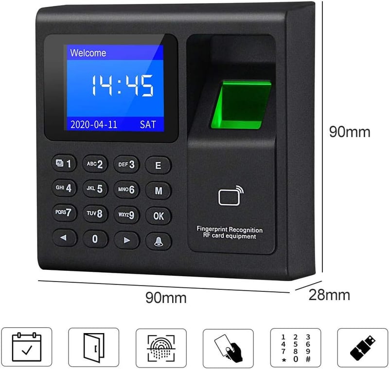 ReaIOKbii 125KHz RFID Beléptető Rendszer - 180kg Mágneszárral, Kódzárral, 10db Kulcstartóval, Tápegységgel - Falra szerelhető Ajtóvezérlő Ké