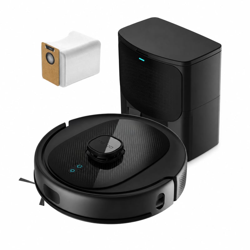 Aspirator robot Cecotec Conga 8290 Immortal Ultra Power Home X-Treme cu stație de autogolire — set de accesorii incomplet (stare: vezi poza a 2-a)
