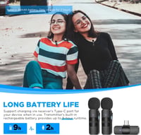BOYA BY-V20 USB-C Vezeték Nélküli Mikrofon Zajszűréssel Android Okostelefonhoz 5