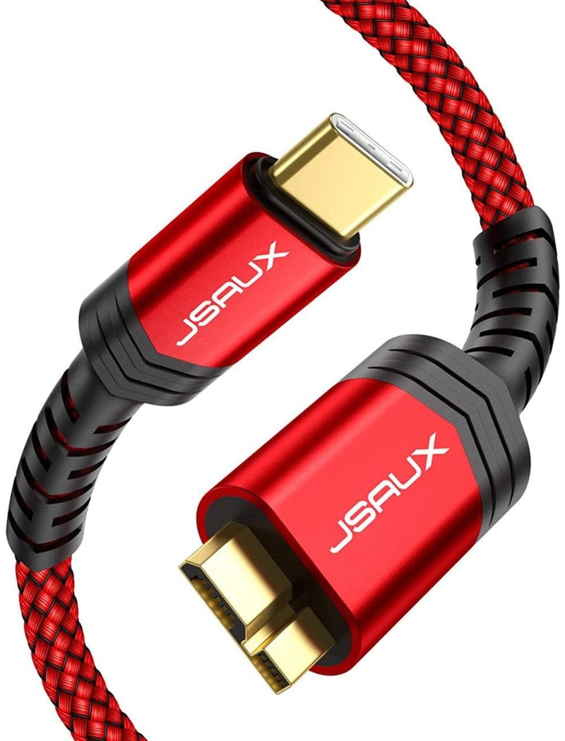 JSAUX USB C-Micro B kábel külső HDD-hez, 2db (30cm+1m) - Újracsomagolt