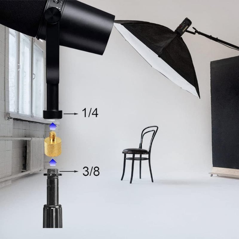 Arany Menetadapter Készlet Tripodhoz - 1/4" és 3/8" (6db)