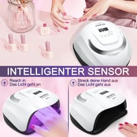 NAILGIRLS 168W-os UV LED Műköröm Lámpa, 4 Időzítővel és LCD Kijelzővel 5