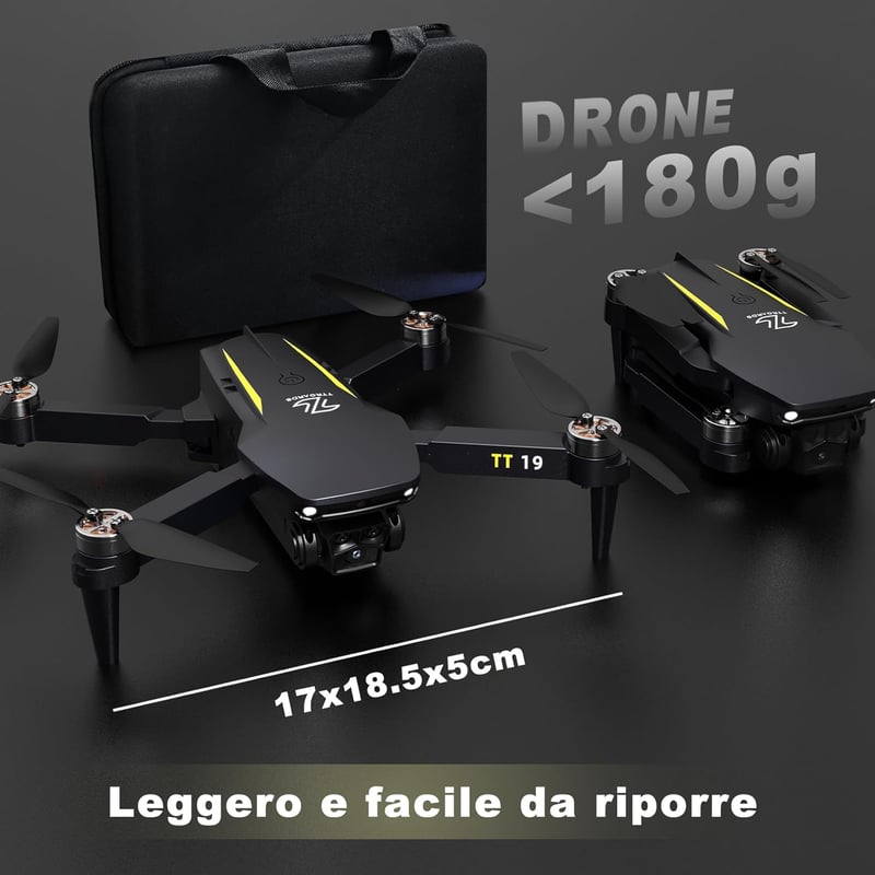 TTROARDS TT19 Drón 1080p Kamerával - 40km/h Sebesség, Egyérintéses Fel/Leszállás, 19 Kefementes Motor, 5G WiFi, Kezdőknek és Felnőtteknek