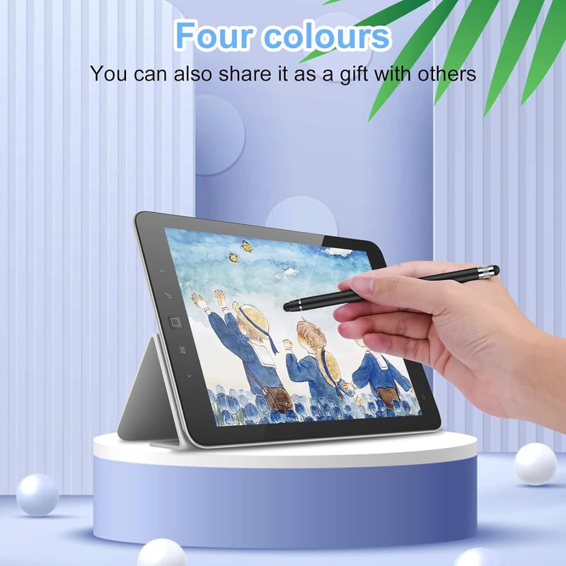 Flintronic 2 az 1-ben érintőceruza tablethez és telefonhoz - fekete és rózsaszín