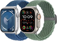 Apple Watch fonott nylon szíj, 38-49mm, 2db, férfi-női, Series 1-9, SE, Ultra kompatibilis 1