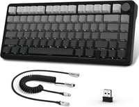 AJAZZ x Attack Shark X85 Mechanikus Gamer Billentyűzet, 75% Vezeték Nélküli, 5 Rétegű Hangtompítás, PBT Billentyűk, RGB, Hot-Swap, PC/Mac 1