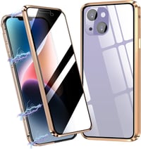Apple iPhone 14 Arany Átlátszó Védőtok Üvegfóliával 1