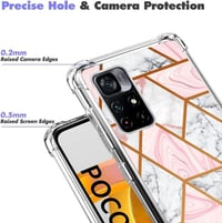 Xiaomi Poco M4 Pro 5G márvány mintás szilikon tokok - 3 db ultravékony, ütésálló védőtok 4