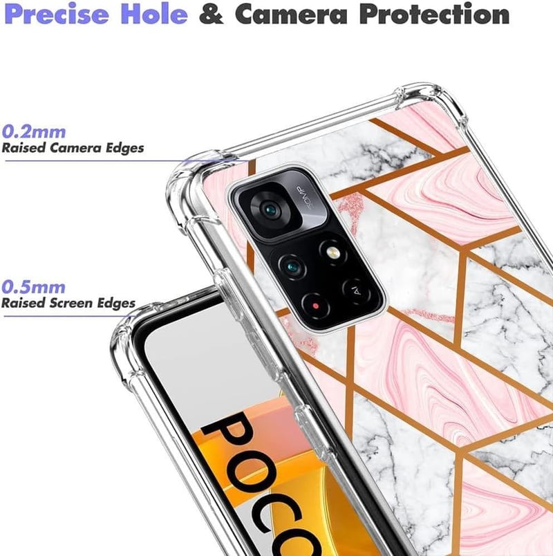 Xiaomi Poco M4 Pro 5G márvány mintás szilikon tokok - 3 db ultravékony, ütésálló védőtok