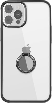 iPhone 13 Pro Max vékony átlátszó tok fekete kerettel - AICase 9