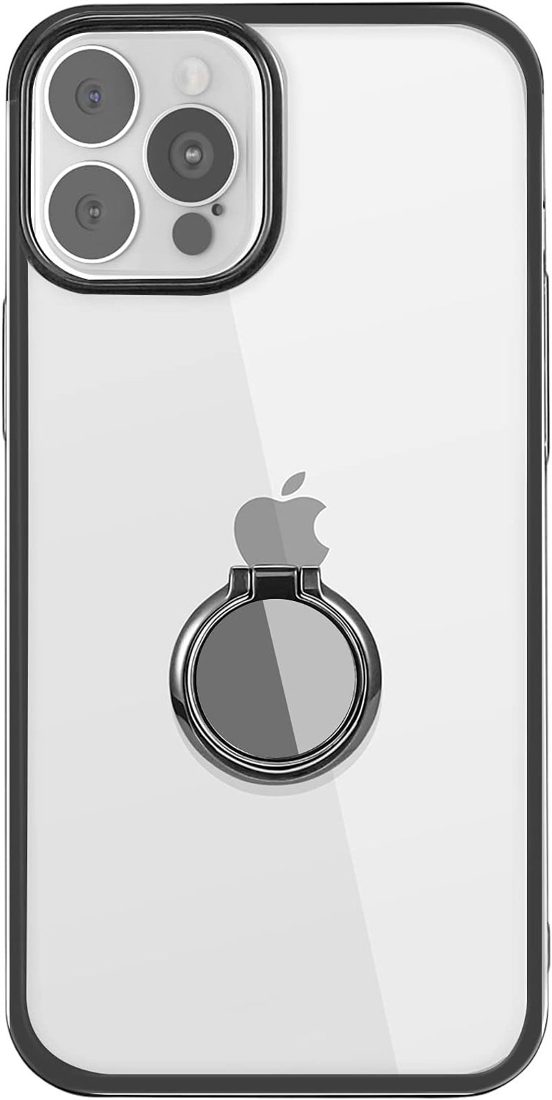 iPhone 13 Pro Max vékony átlátszó tok fekete kerettel - AICase