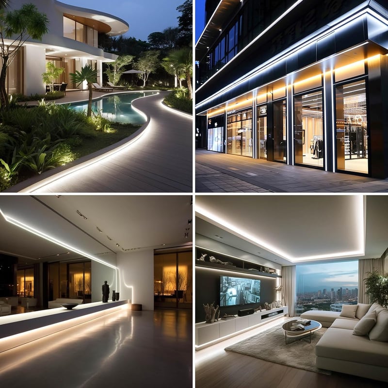 Benlun AC 220V COB LED Szalag 20m - Természetes Fehér 4000K, IP65 Vízálló, Kültéri Világítás, Flexibilis Vágható LED Csík 200W 230V Közvetle