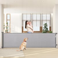 HollyHOME Biztonsági Ajtórács Lépcsőhöz, 0-300 cm Szélesíthető, Egykezes Nyitás, Babáknak és Háziállatoknak, Bel- és Kültéri Használatra, Sz 1