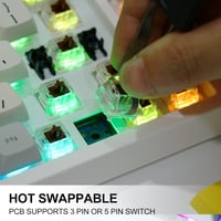 EPOMAKER TH80 PRO Mechanikus Gamer Billentyűzet - 75% RGB, Hot-Swap, 3 Csatlakozási Mód, PBT Keycaps, PC/Mac/PS4/PS5/Xbox Kompatibilis, Theo 7