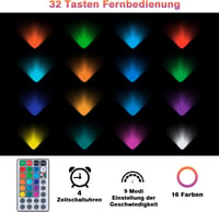 beek RGB Kerti Lámpa Szett 6db - Távirányítós LED Spotlámpa Földbe Szúrható Tüskével, IP65 Vízálló Kültéri Világítás Kerthez, Fákhoz, Partik 3