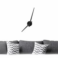 Relaxdays DIY zidni sat, samoljepljiva 3D zidna naljepnica, moderan dizajn, crna, 1 kom – bez brojeva (nepotpuno, rabljeno) (stanje: vidi 2. sliku) 1