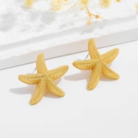 GUIZIYAO Arany Tengeri Csillag Fülbevaló Nőknek - Vintage Stílusú Strandékszer, Elegáns Bedugós Aranyozott Fülbevaló Lányoknak 4
