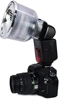 Fomito Univerzális Vakudiffúzor Szett - 3 Színű Borítással (Fehér, Ezüst, Narancs) Speedlite Vakukhoz, Tépőzáras Rögzítéssel 3