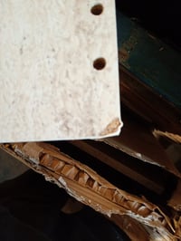 Hanah Home Dohányzóasztal Travertin Márványmintás 80x50x40 cm Melaminos Forgácslap 18 — 3 elem sarkánál kopott (állapot: lásd a 2. képet) 2