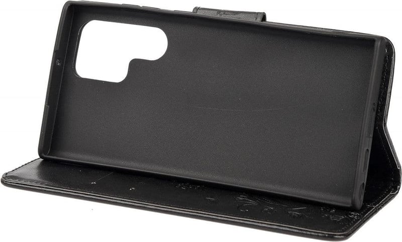 Samsung Galaxy S22 Ultra 5G virágos pillangós műbőr flip tok