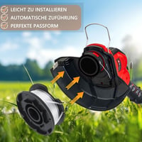 Yweller 6 db pótszál orsó Einhell fűkaszához, 1,6 mm vastag, 5 m hosszú, GE-CT 18/28 Li, GE-CT 18/260 Li, GE-CT 18/28 Li TC modellekhez 5