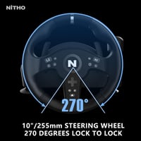NITHO Drive Pro ONE V200 Versenyszimulátor Kormány és Pedál Szett 270° Forgásszöggel PC, PS4, Xbox One, Xbox Series X/S Platformokra, Beépít - Drive Pro V200 4