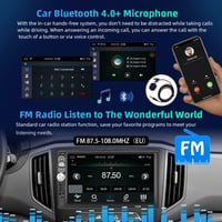 Podofo 1 DIN Autórádió 7" Érintőkijelzővel - Apple CarPlay és Android Auto Támogatás, Bluetooth Kihangosító, FM Rádió, Tolatókamera 3