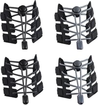 Flintronic rugalmas cipőfűző, 4 pár, 120 cm, fekete és szürke, felnőtteknek és gyerekeknek 1