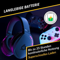 KLIM Panther RGB Gamer Fejhallgató - Vezeték Nélküli Bluetooth Headset PC, PS4, PS5, Switch Konzolokhoz, Zajszűrő Mikrofonnal, 3D Hangzással 7